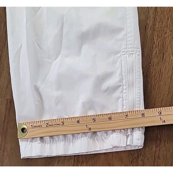 Chico’s Cargo Pants w/ Zip Pockets Sz 1 Medium White Lightweight EUC - Picture 8 of 8